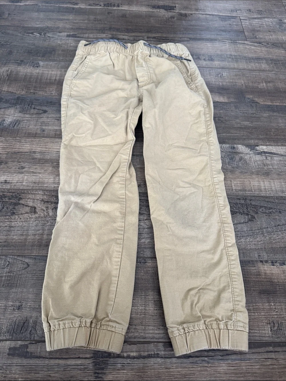 Set of 2 Gap Kids Size M Boys Khaki Drawstring Elastic Pants Used for Uniforms
